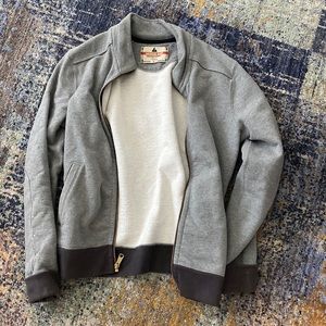American giant gray moto zip up jacket. Womens size M